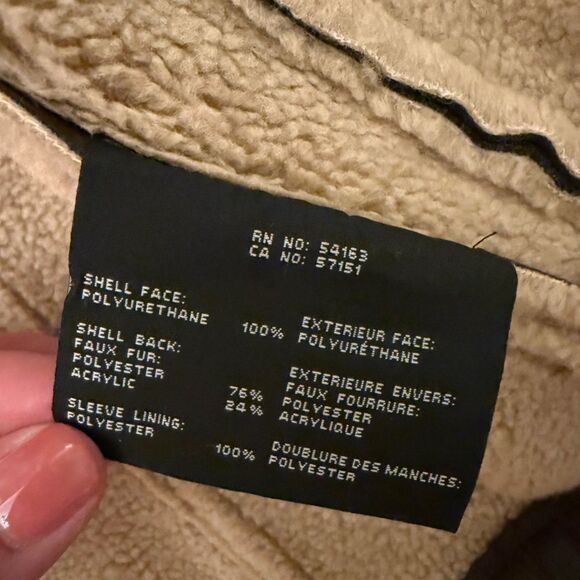 Andrew Marc Men's Faux Leather Sherling Jacket, Espresso (Maxton) NWT - Picture 7 of 10